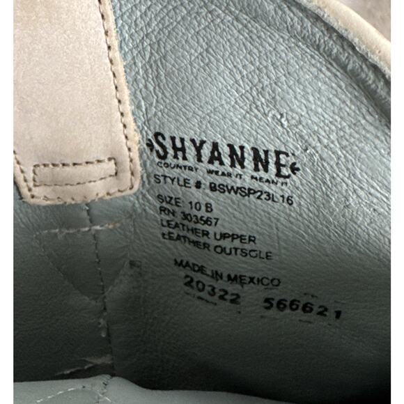 Shyanne Denisse Leather Western Boot Embroidery Snip Toe Cream 10B NWOB *READ* - Picture 8 of 11